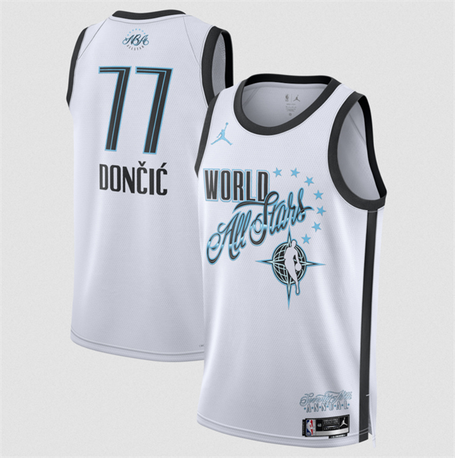 Men's 2026 All-Star #77 Luka Dončić White Stitched Basketball Jersey